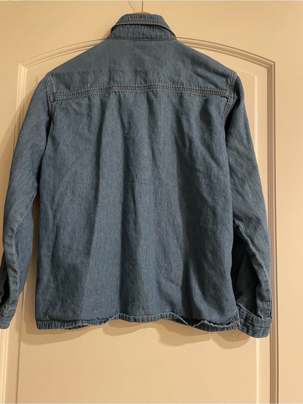 Coldwater Creek Denim Button-Front Lightweight Cotton Shirt Jacket Petite M - Picture 4 of 9